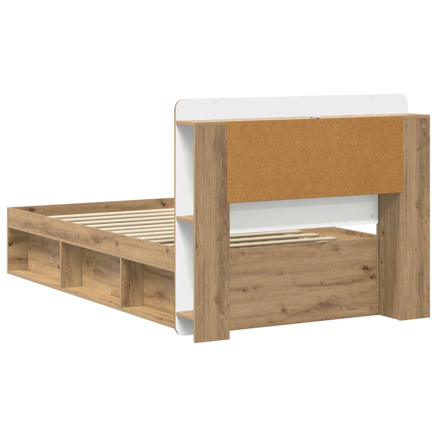 Bed Frame with Storage Artisan Oak 90 x 200 cm Engineered Wood
