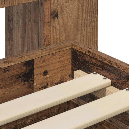 Bed Frame with Storage Old Wood 120 x 200 cm Engineered Wood