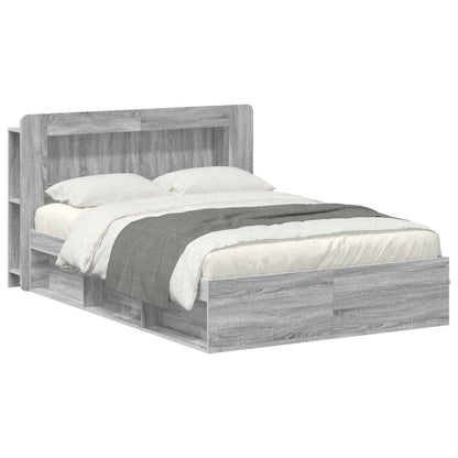 Bed Frame with Storage Grey Sonoma 160 x 200 cm Engineered Wood