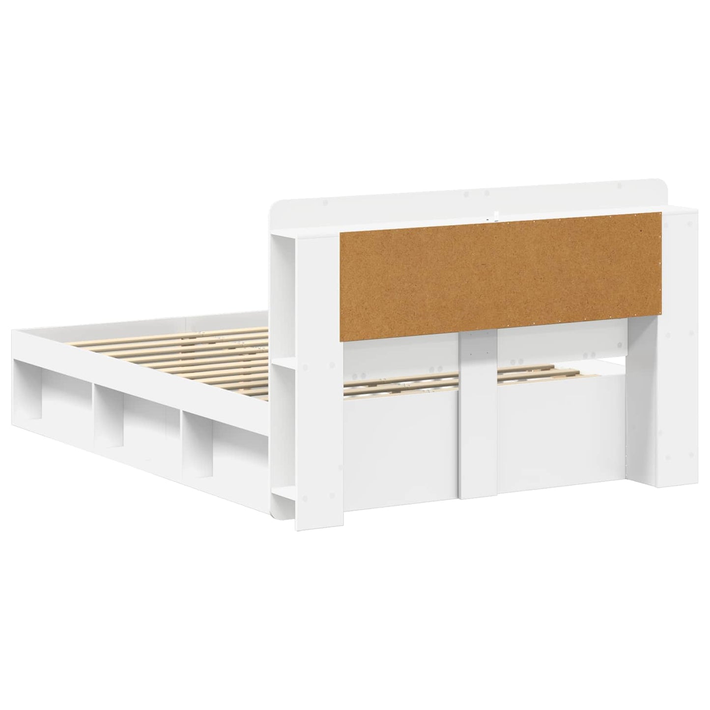 Bed Frame with Storage White 160 x 200 cm Engineered Wood
