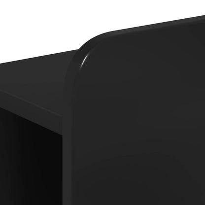 Bed Frame with Storage Black 200 x 200 cm Engineered Wood