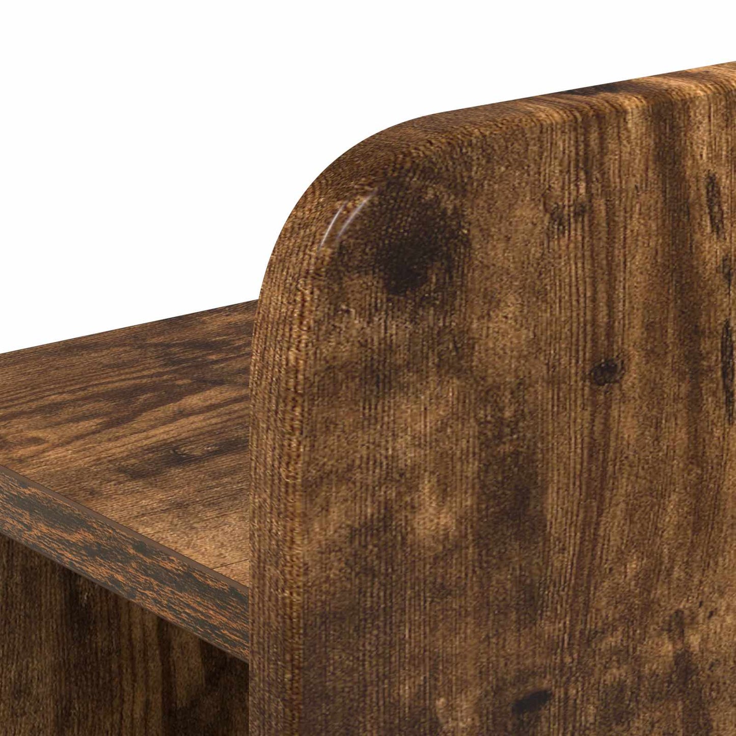 Bed Frame with Storage Smoked Oak 90 x 190 cm Engineered Wood