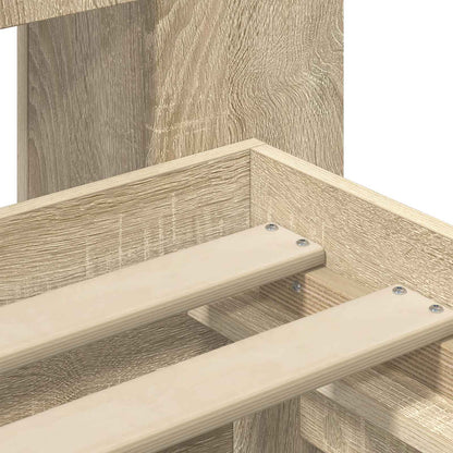 Bed Frame with Storage Sonoma Oak 100 x 200 cm Engineered Wood