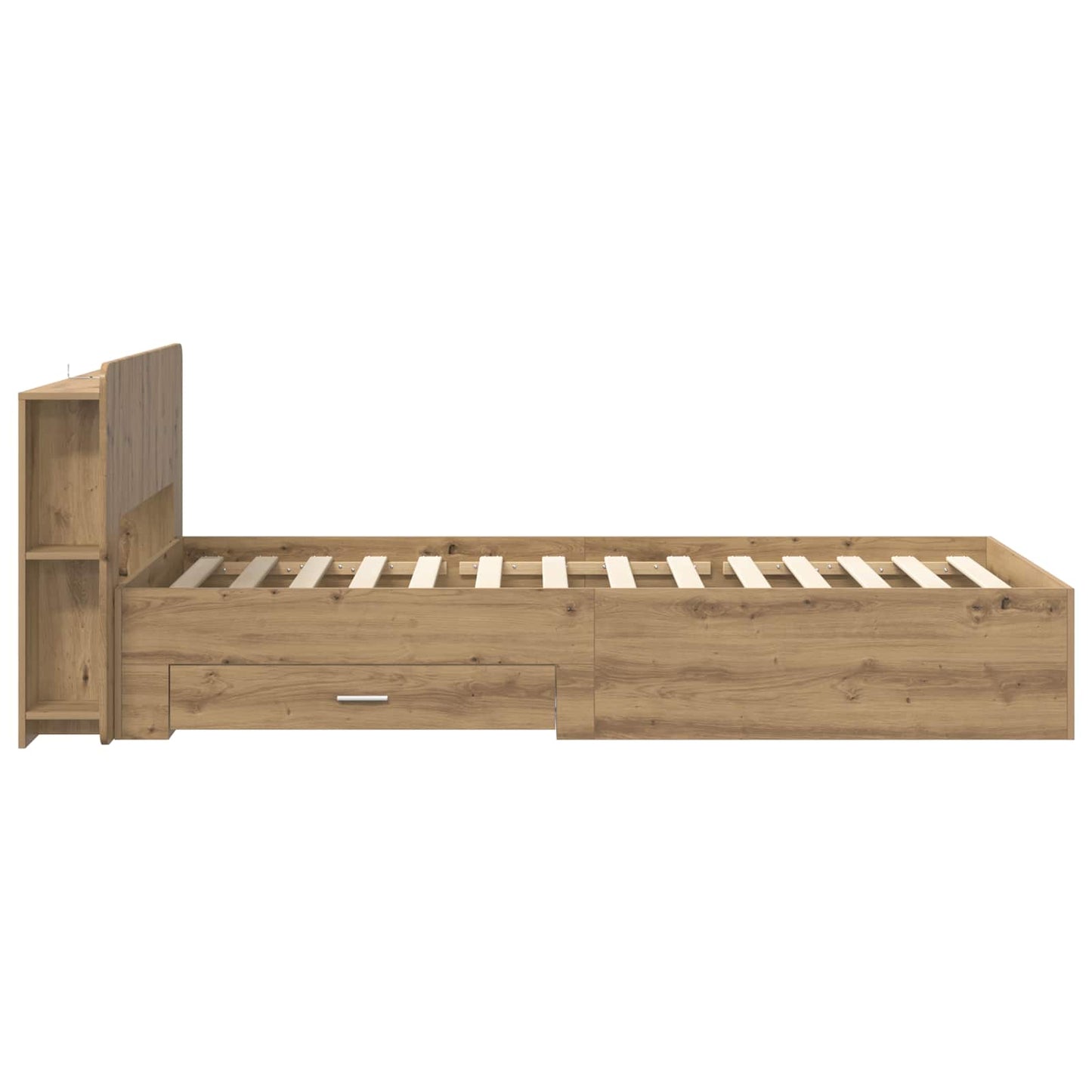 Bed Frame with Storage Artisan Oak 90 x 190 cm Engineered Wood