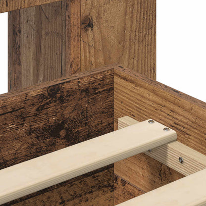 Bed Frame with Storage Old Wood 90 x 190 cm Engineered Wood