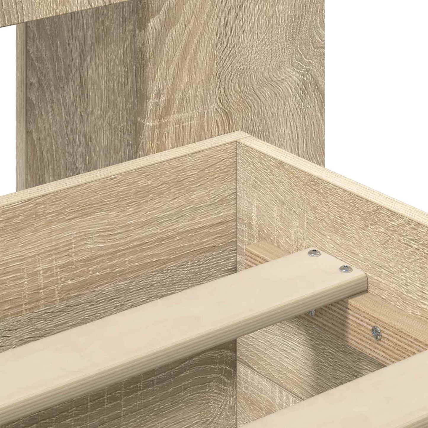 Bed Frame with Storage Sonoma Oak 90 x 190 cm Engineered Wood