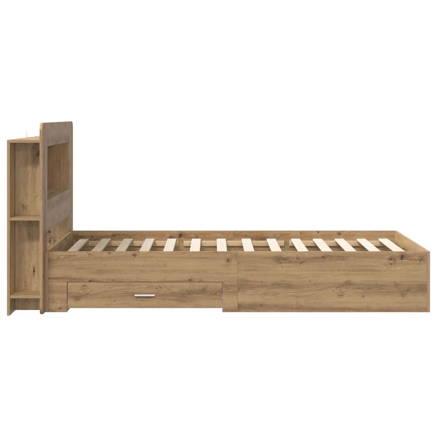 Bed Frame with Storage Artisan Oak 90 x 190 cm Engineered Wood
