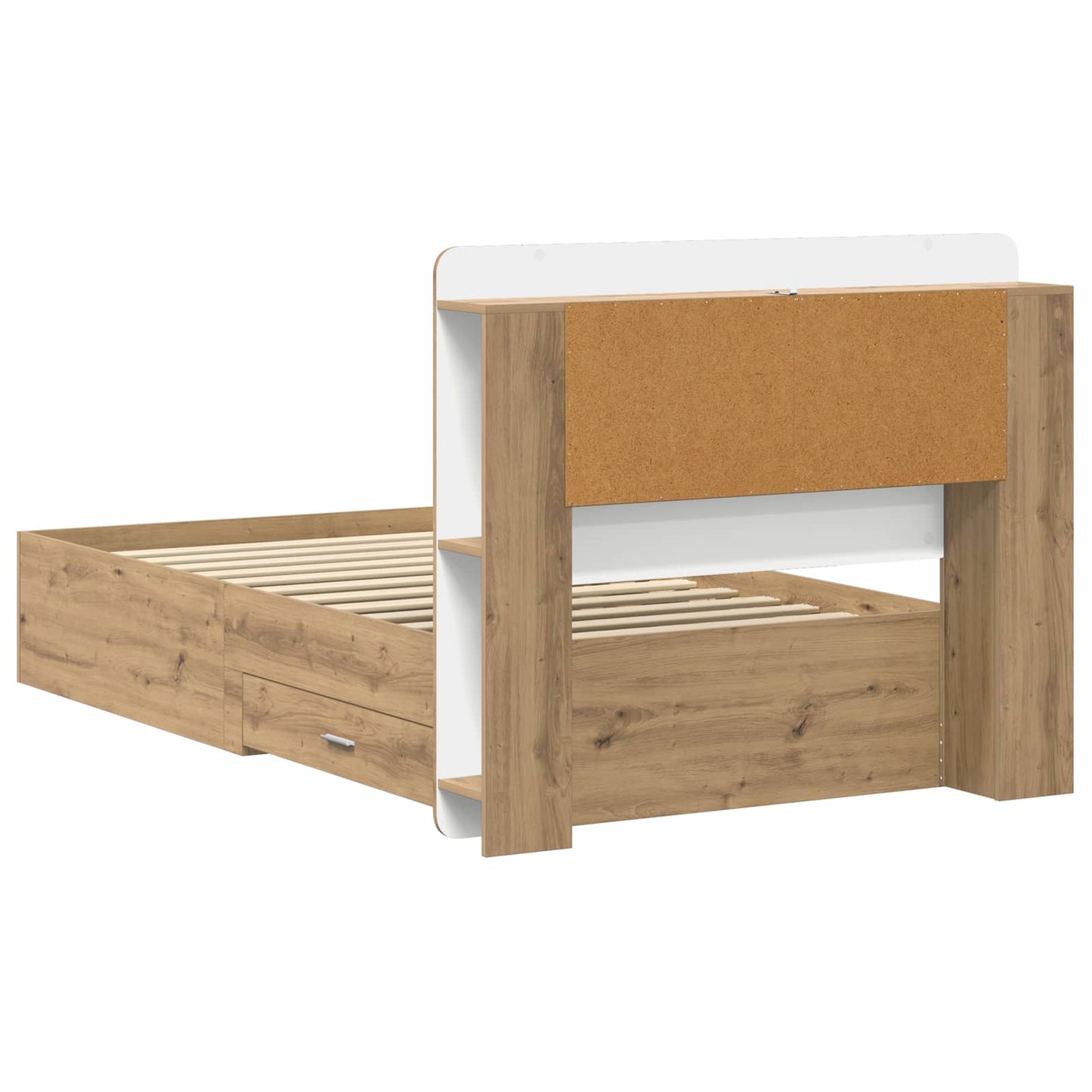 Bed Frame with Storage Artisan Oak 100 x 200 cm Engineered Wood