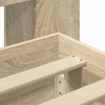 Bed Frame with Storage Sonoma Oak 80 x 200 cm Engineered Wood