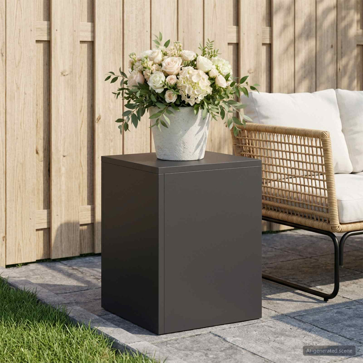 Plant Stand Black 30 x 30 x 40 cm Steel