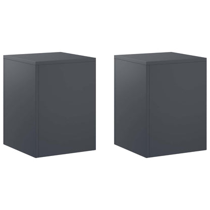 Plant Stand 2 pcs Anthracite 30 x 30 x 40 cm Galvanised Steel
