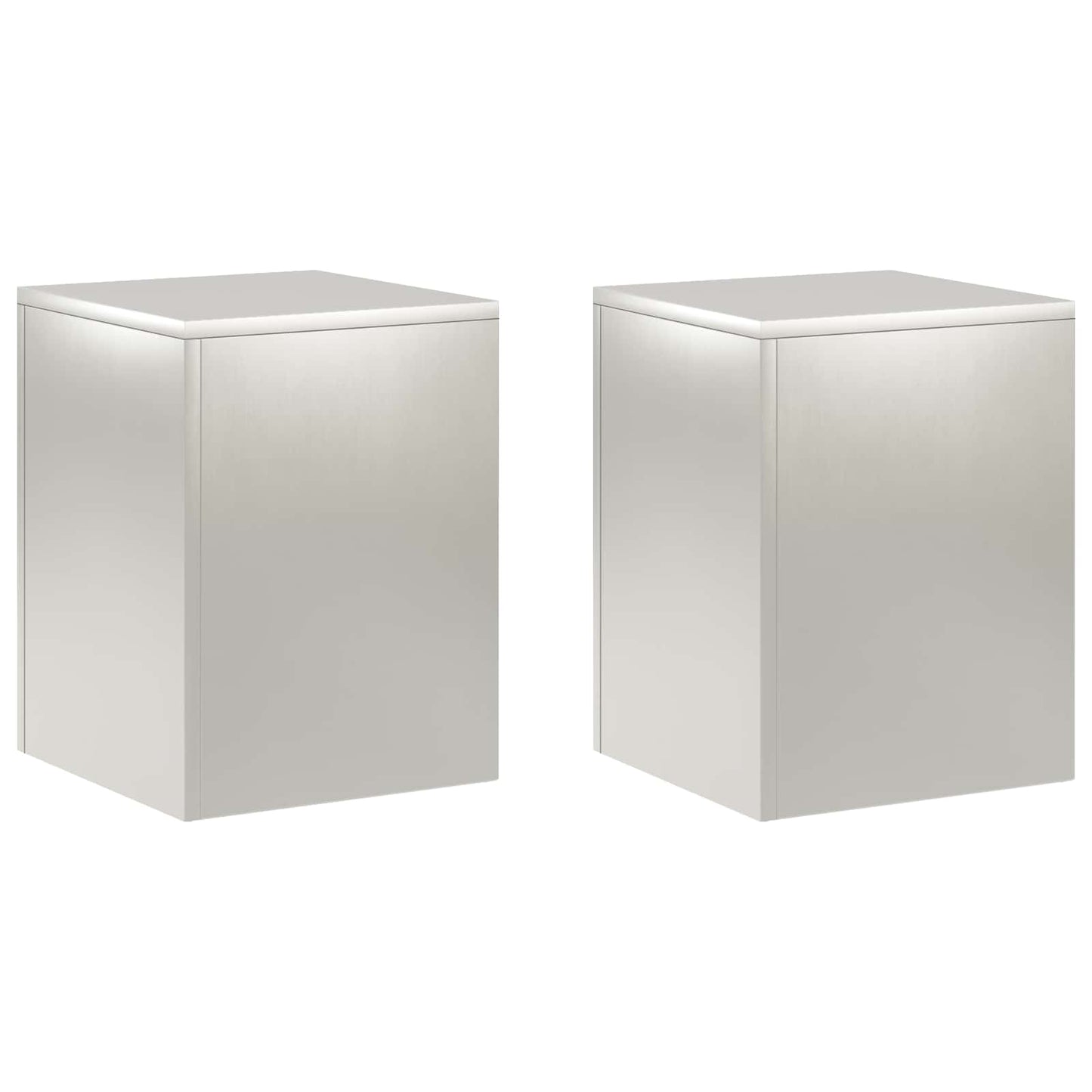 Plant Stand 2 pcs Silver 30 x 30 x 40 cm Steel