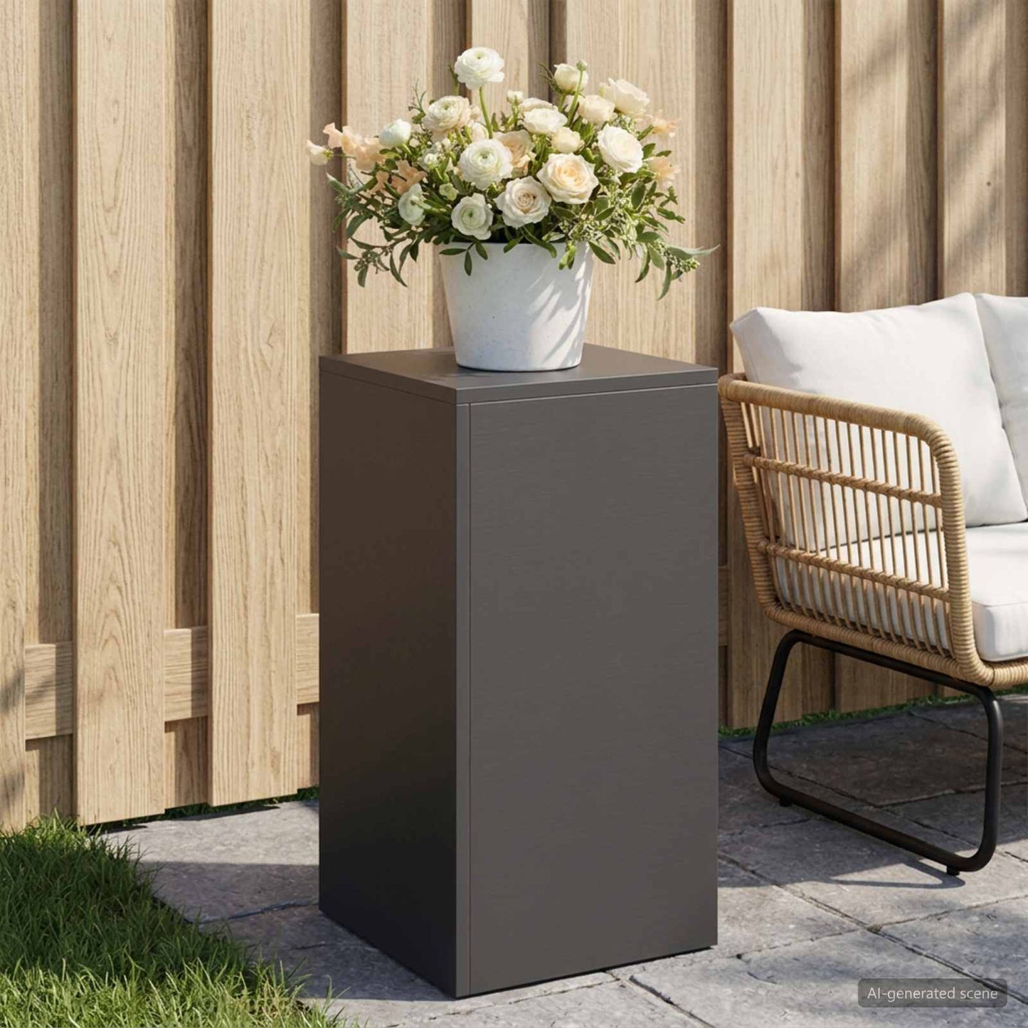 Plant Stand Black 30 x 30 x 60 cm Steel