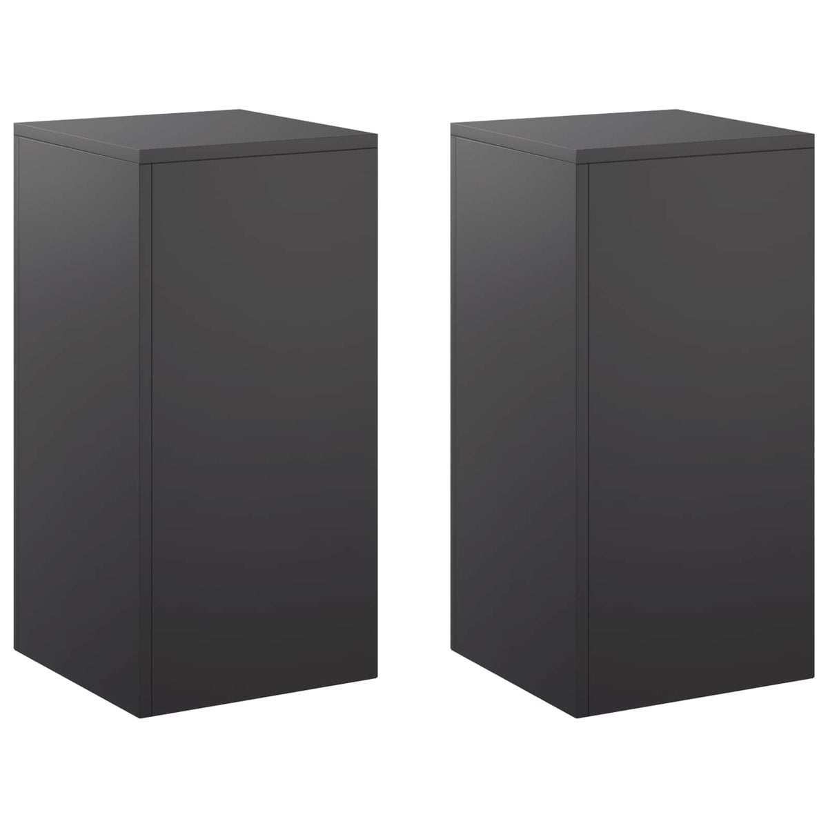 Plant Stand 2 pcs Black 30 x 30 x 60 cm Steel