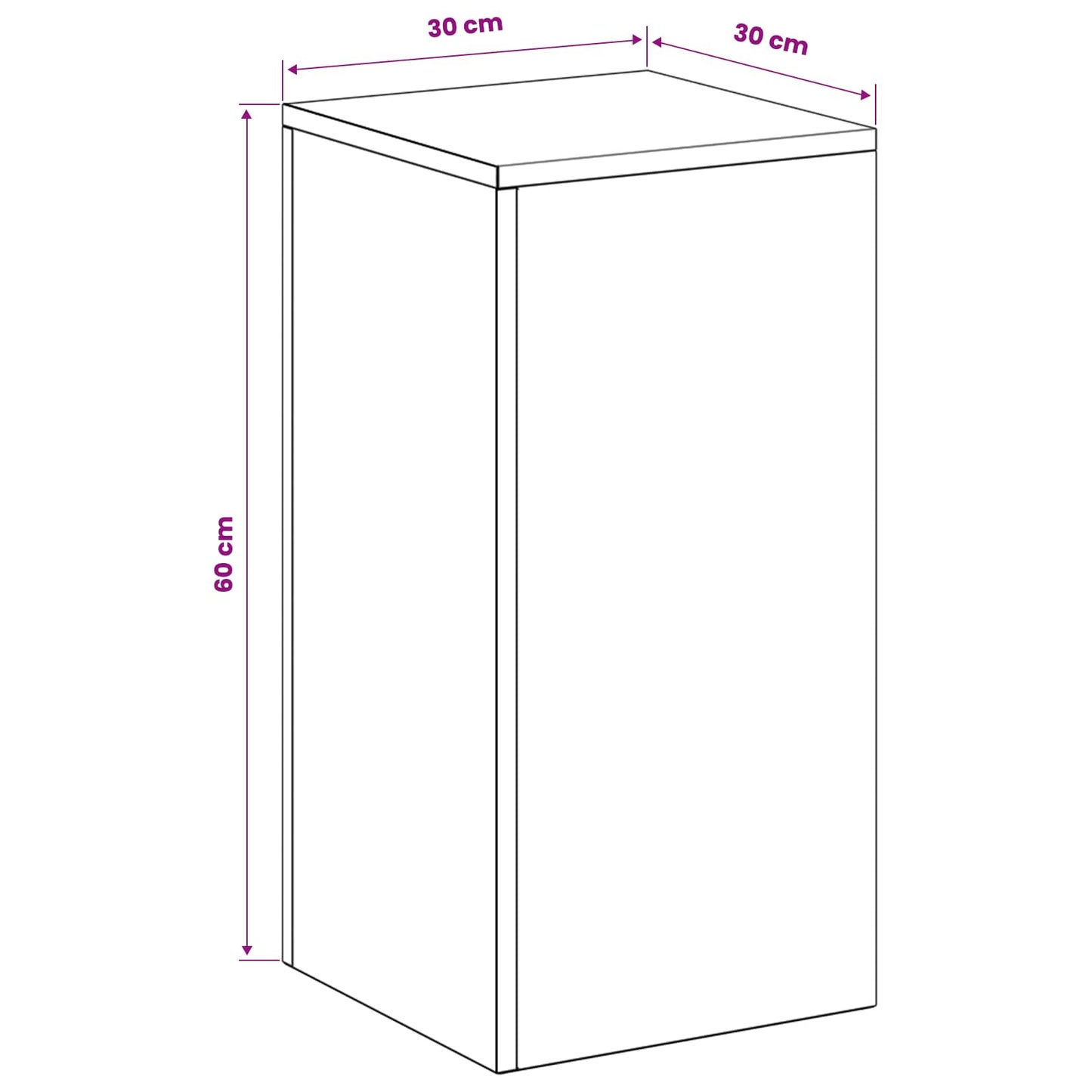 Plant Stand 2 pcs White 30 x 30 x 60 cm Steel