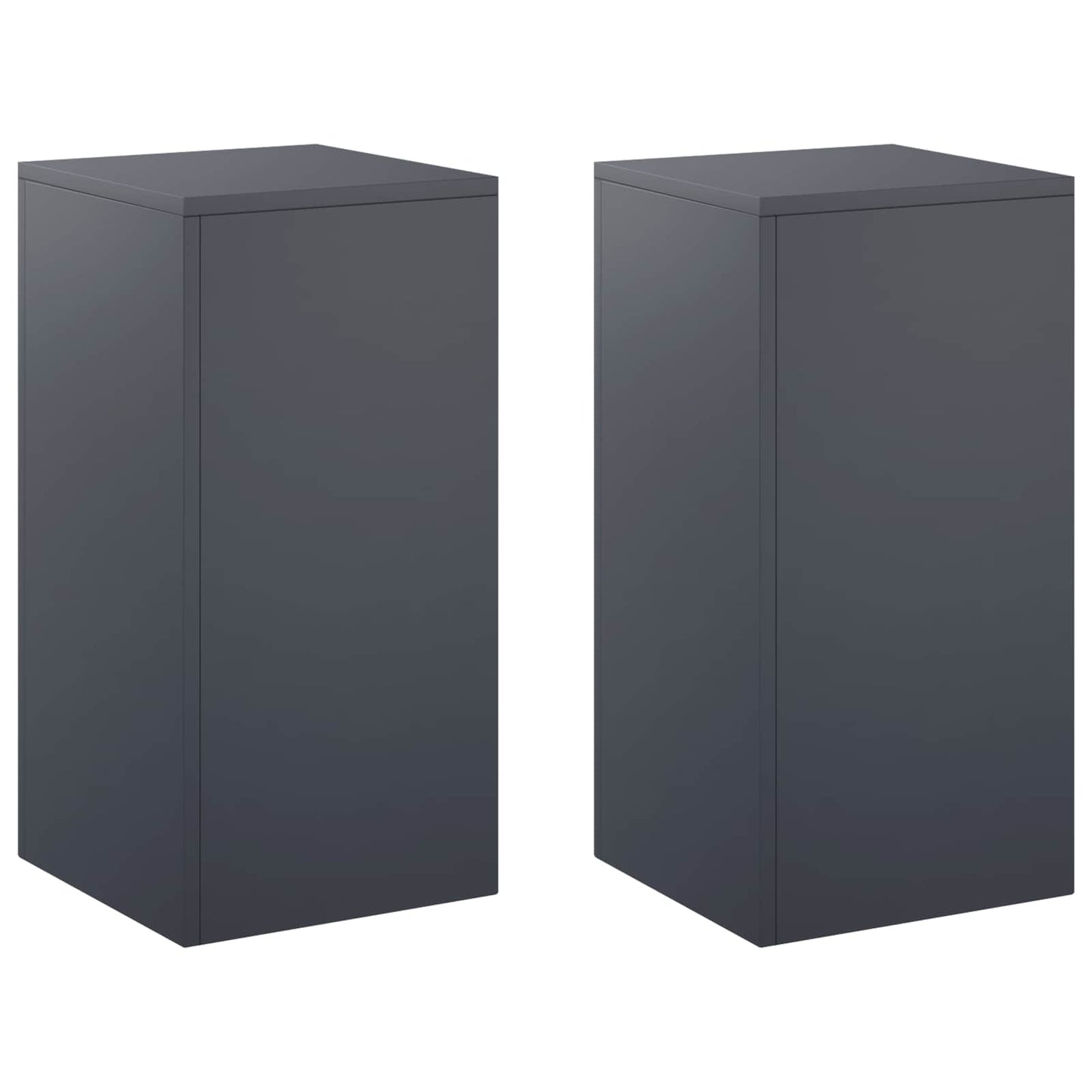 Plant Stand 2 pcs Anthracite 30 x 30 x 60 cm Galvanised Steel
