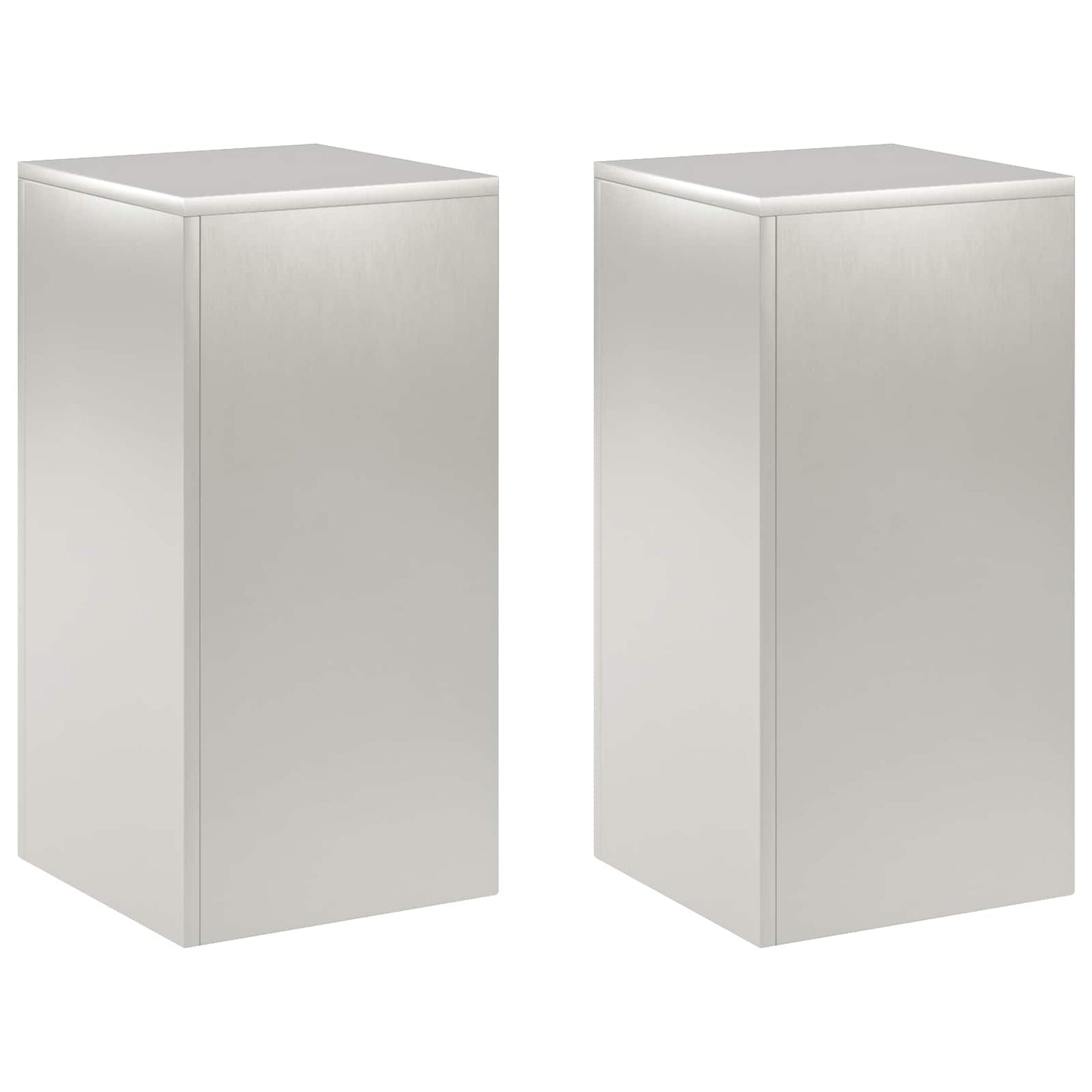 Plant Stand 2 pcs Silver 30 x 30 x 60 cm Steel