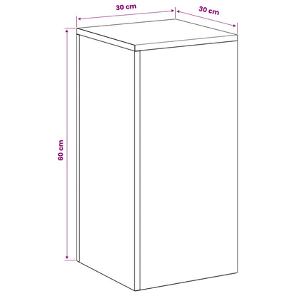 Plant Stand Silver 30 x 30 x 60 cm Steel