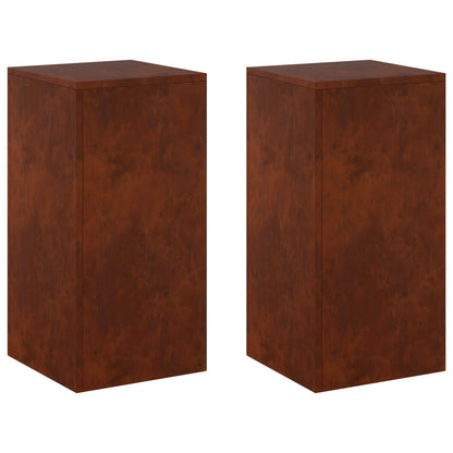Plant Stand 2 pcs Rusty 30 x 30 x 60 cm Weathering Steel