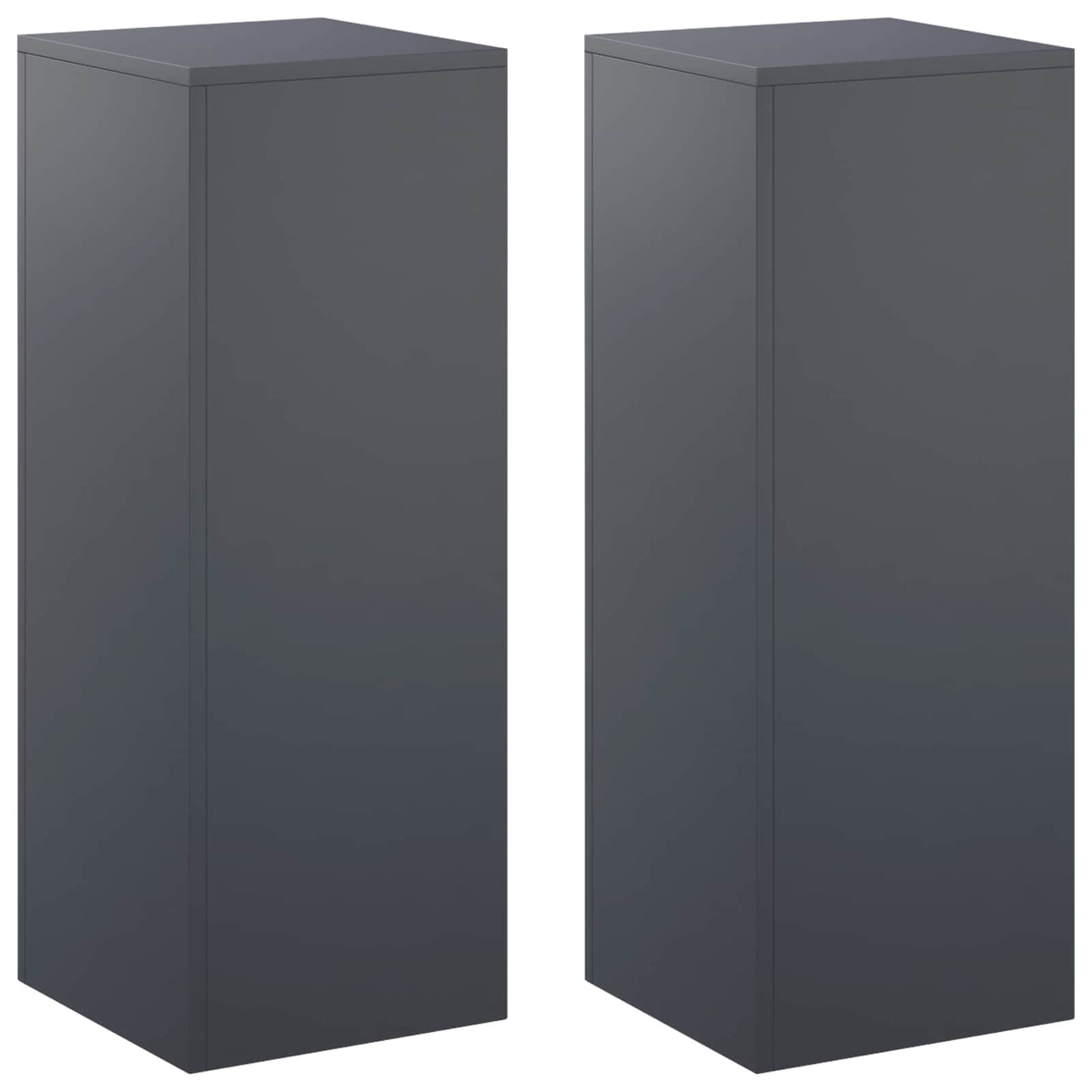 Plant Stand 2 pcs Anthracite 30 x 30 x 80 cm Galvanised Steel