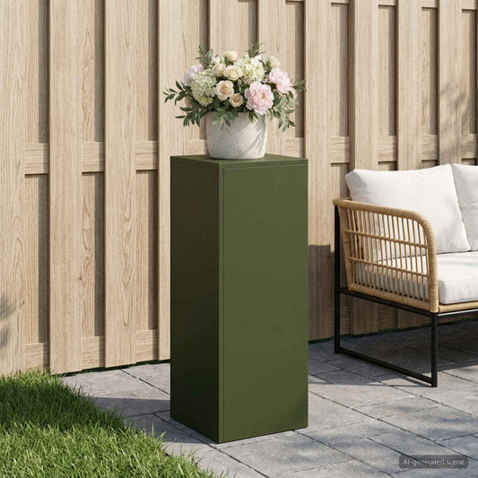 Plant Stand Olive Green 30 x 30 x 80 cm Weathering Steel