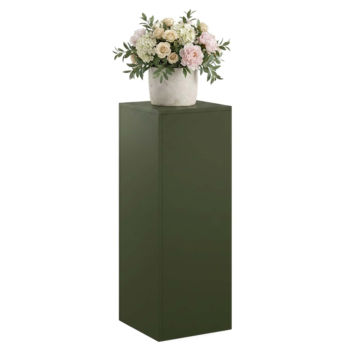 Plant Stand Olive Green 30 x 30 x 80 cm Weathering Steel