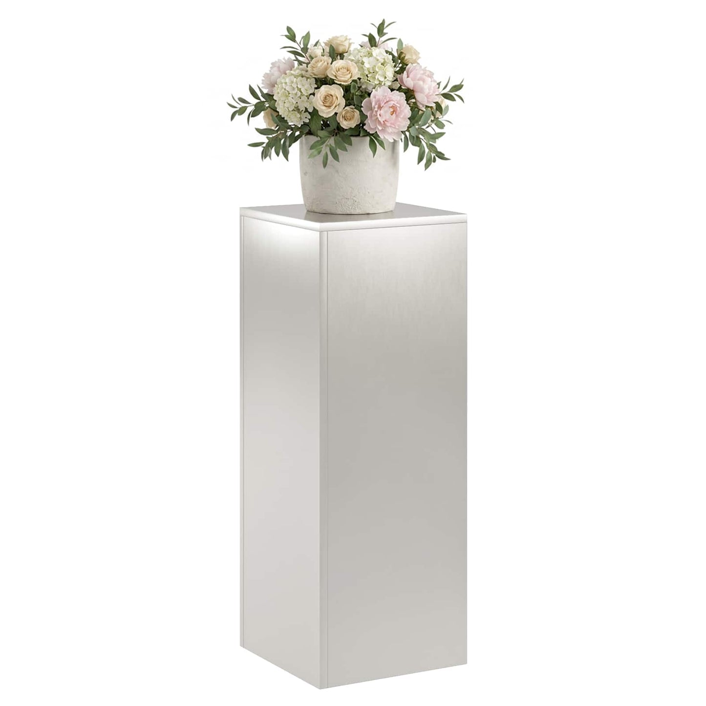 Plant Stand Silver 30 x 30 x 80 cm Steel