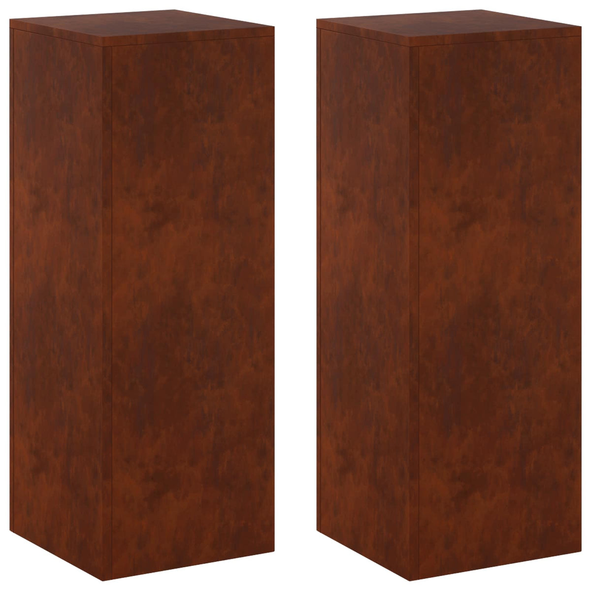 Plant Stand 2 pcs Rusty 30 x 30 x 80 cm Weathering Steel
