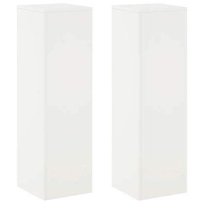 Plant Stand 2 pcs White 30 x 30 x 100 cm Steel