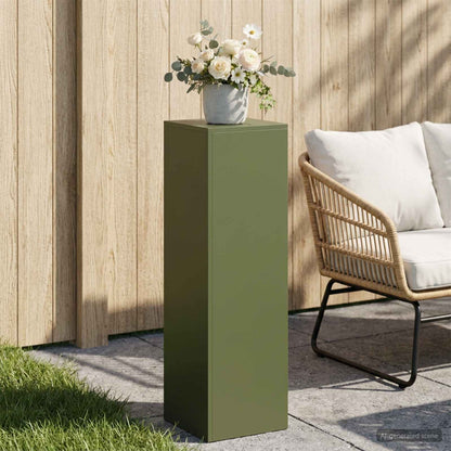 Plant Stand Olive Green 30 x 30 x 100 cm Weathering Steel