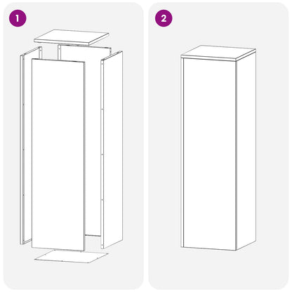 Plant Stand Silver 30 x 30 x 100 cm Steel