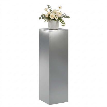 Plant Stand Silver 30 x 30 x 100 cm Steel