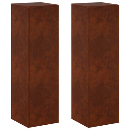 Plant Stand 2 pcs Rusty 30 x 30 x 100 cm Weathering Steel