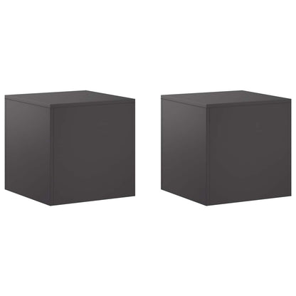 Plant Stand 2 pcs Black 40 x 40 x 40 cm Steel