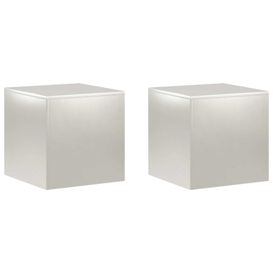 Plant Stand 2 pcs Silver 40 x 40 x 40 cm Steel