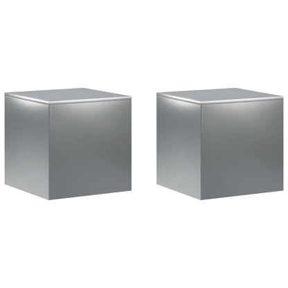 Plant Stand 2 pcs Silver 40 x 40 x 40 cm Stainless Steel