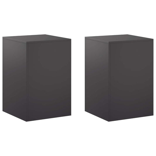 Plant Stand 2 pcs Black 40 x 40 x 60 cm Steel