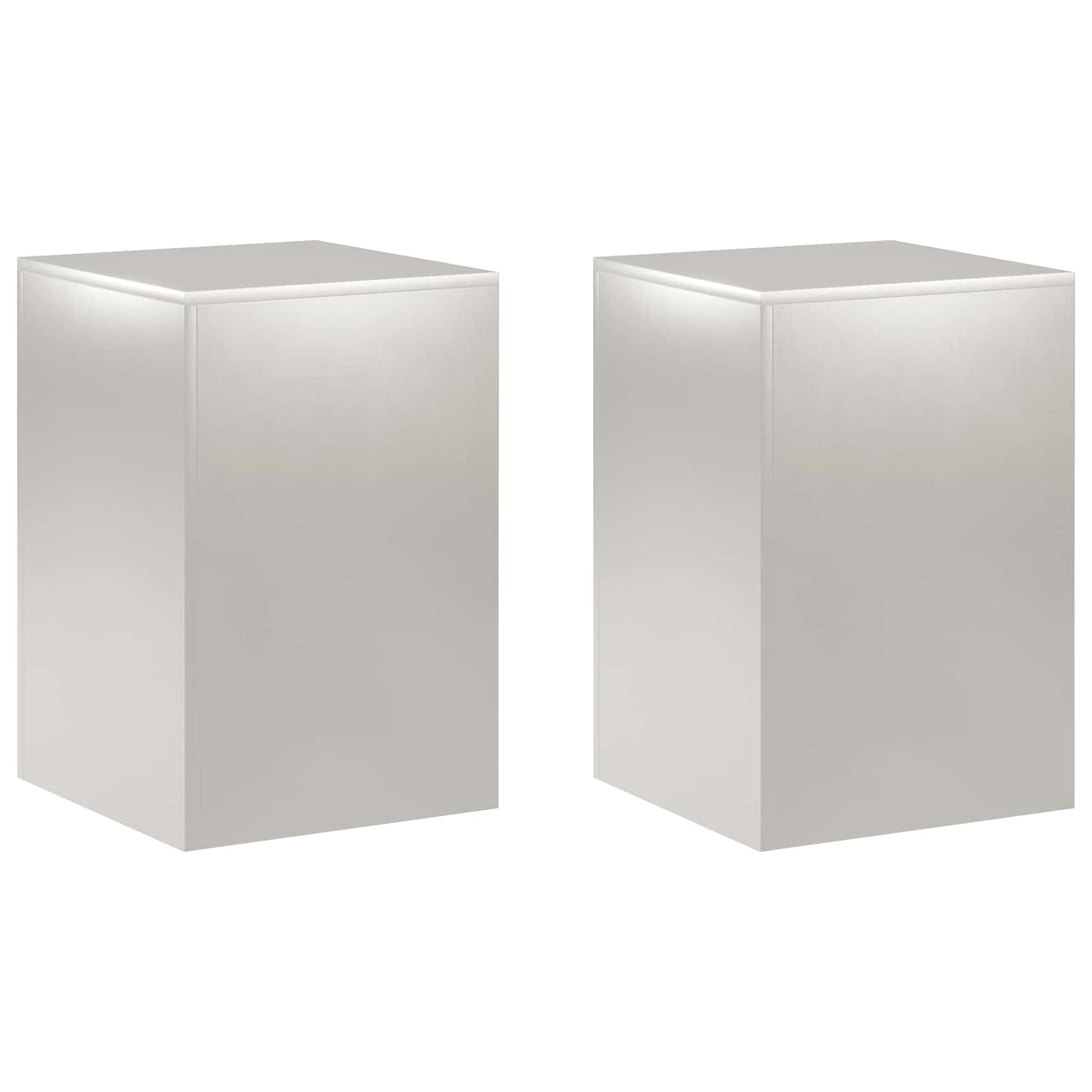 Plant Stand 2 pcs Silver 40 x 40 x 60 cm Steel