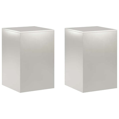 Plant Stand 2 pcs Silver 40 x 40 x 60 cm Steel