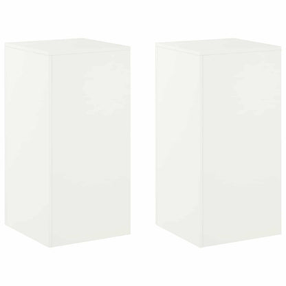 Plant Stand 2 pcs White 40 x 40 x 80 cm Steel