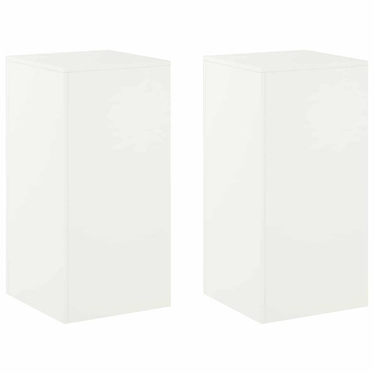 Plant Stand 2 pcs White 40 x 40 x 80 cm Steel