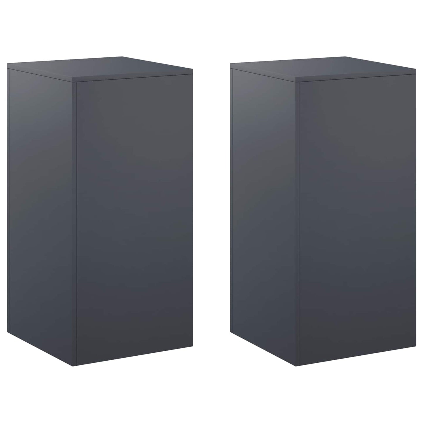 Plant Stand 2 pcs Anthracite 40 x 40 x 80 cm Galvanised Steel