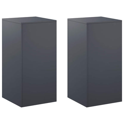 Plant Stand 2 pcs Anthracite 40 x 40 x 80 cm Galvanised Steel