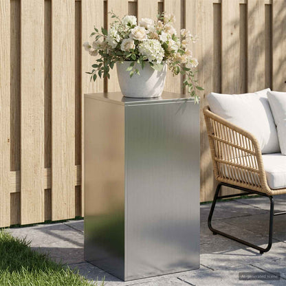 Plant Stand Silver 40 x 40 x 80 cm Steel