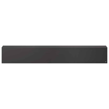 Garden Cover Profile 2 pcs 100 x 10 x 15 cm Steel Black