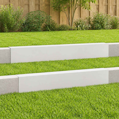Garden Cover Profile 2 pcs 100 x 10 x 15 cm Steel White