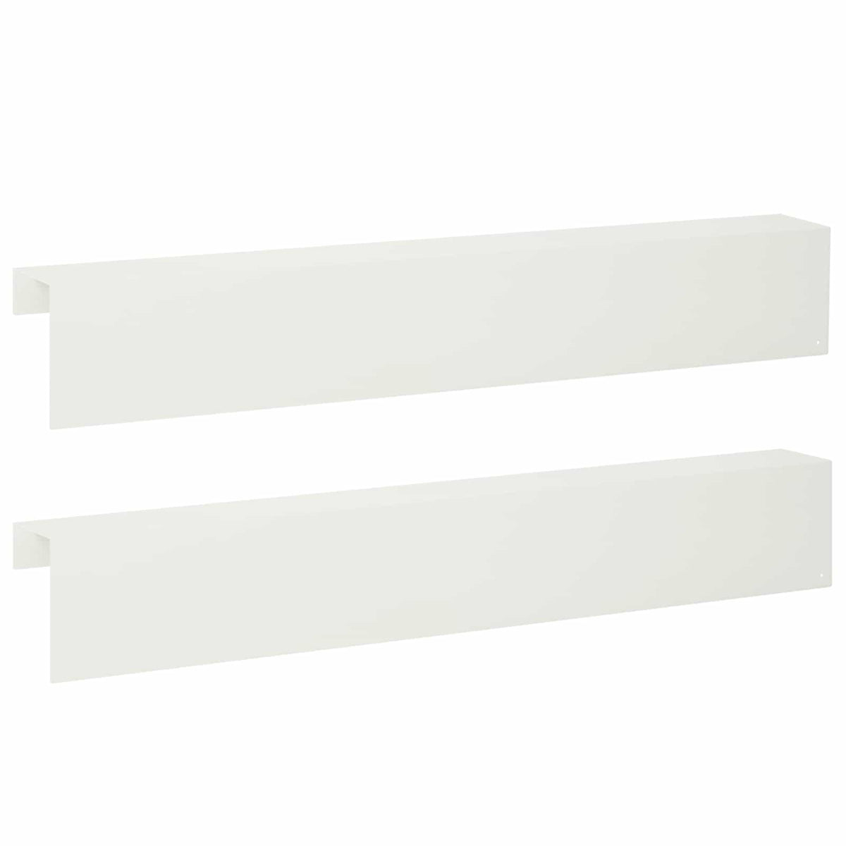 Garden Cover Profile 2 pcs 100 x 10 x 15 cm Steel White