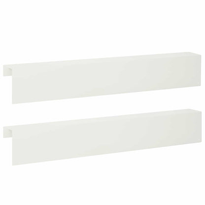 Garden Cover Profile 2 pcs 100 x 10 x 15 cm Steel White