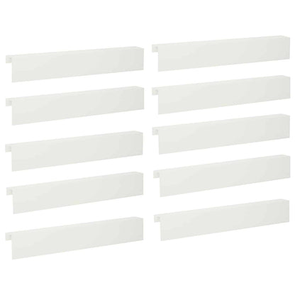 Garden Cover Profile 10 pcs 100 x 10 x 15 cm Steel White