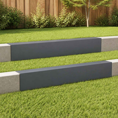 Garden Cover Profile 2 pcs 100 x 10 x 15 cm Steel Anthracite